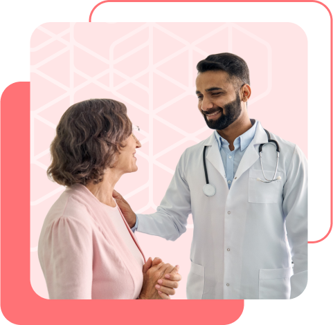 Doctor with patient